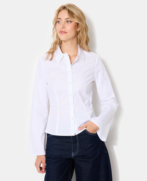 Chemise cintrée en tissu stretch manches flare - PIMKIE - 1