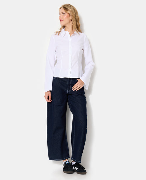 Chemise cintrée en tissu stretch manches flare - PIMKIE - 3