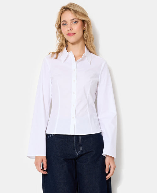 Chemise cintrée en tissu stretch manches flare - PIMKIE - 5