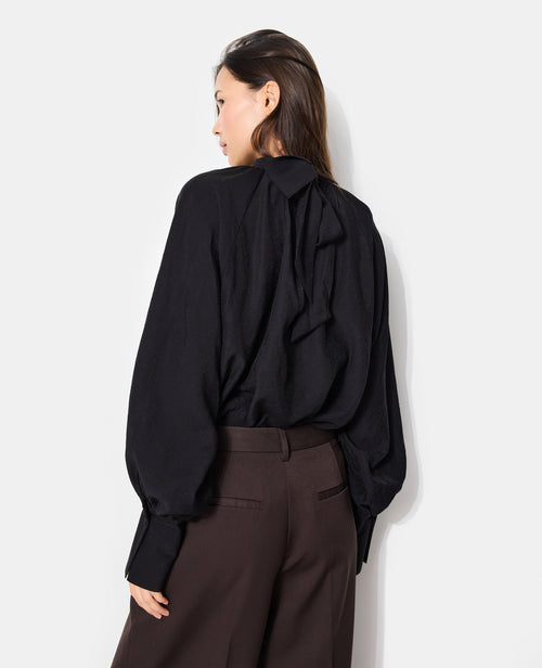 Blouse manches ballons et col lavallière - PIMKIE - 1