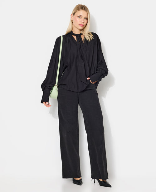 Blouse manches ballons et col lavallière - PIMKIE - 3