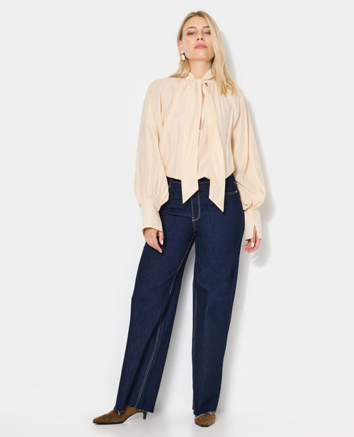 Blouse manches ballons et col lavallière - PIMKIE - 3