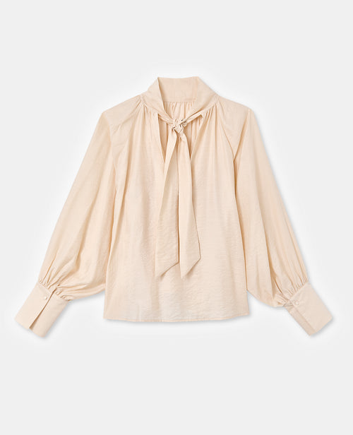 Blouse manches ballons et col lavallière - PIMKIE - 4