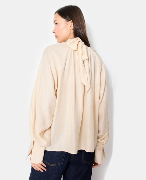 Blouse manches ballons et col lavallière - PIMKIE - 7