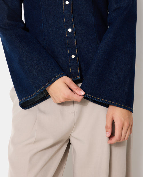 Chemise en jean stretch avec manches flare - PIMKIE - 2