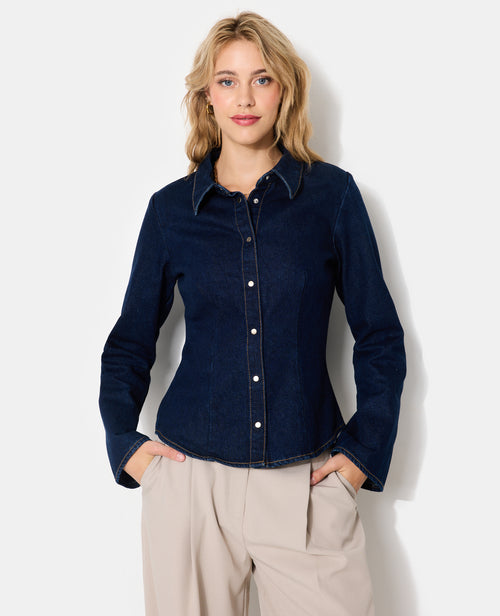 Chemise en jean stretch avec manches flare - PIMKIE - 5