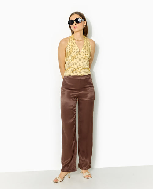 Top dos-nu en satin motif pois - PIMKIE - 9