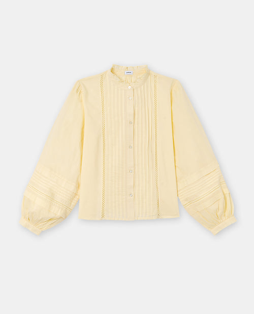 Blouse col volanté avec plis et dentelle - PIMKIE - 4