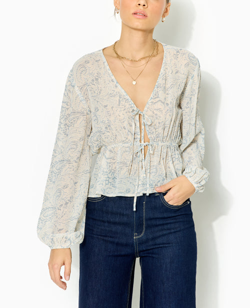 Blouse manches longues motif cachemire - PIMKIE - 2