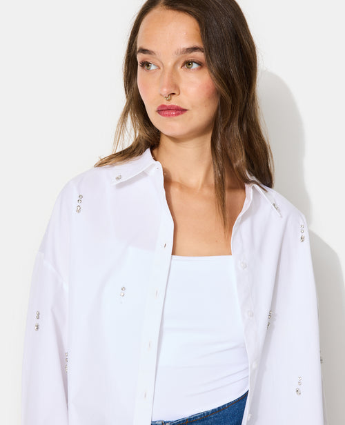 Chemise oversize avec strass devant - PIMKIE - 3