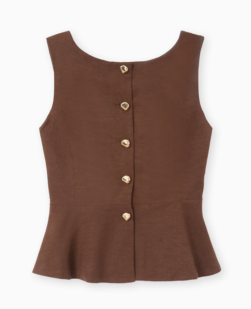 Top sans manches forme peplum avec dos dégagé - PIMKIE - 4