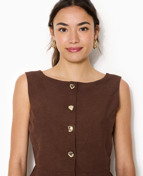 Top sans manches forme peplum avec dos dégagé - PIMKIE - 5