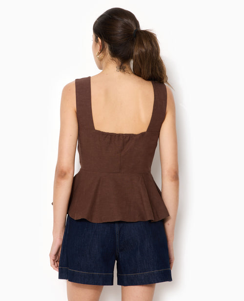Top sans manches forme peplum avec dos dégagé - PIMKIE - 6