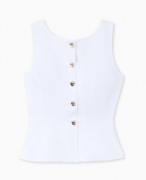 Top sans manches forme peplum avec dos dégagé - PIMKIE - 4