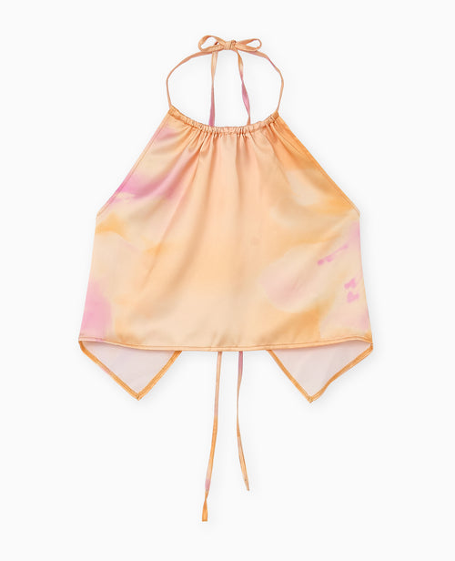 Top foulard dos-nu en satin - PIMKIE - 4