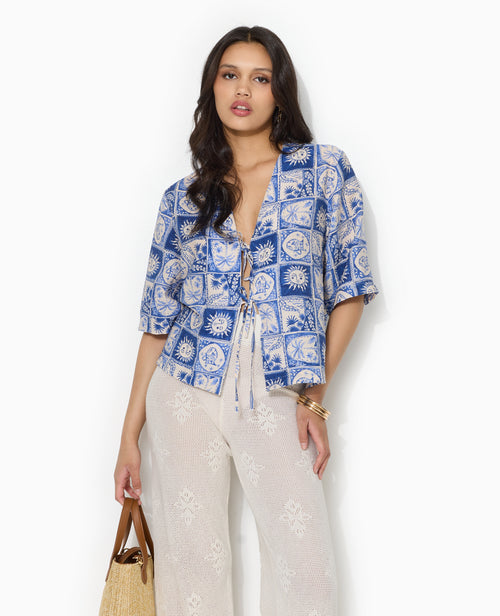 Chemise manches courtes avec liens à nouer - PIMKIE - 7