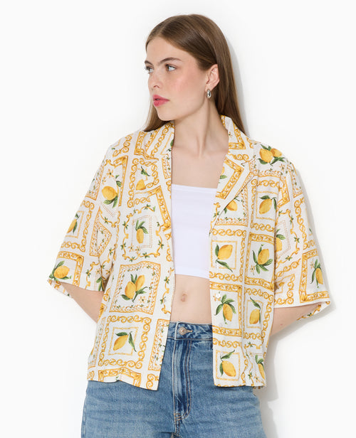 Chemise manches courtes motif citrons - PIMKIE - 7