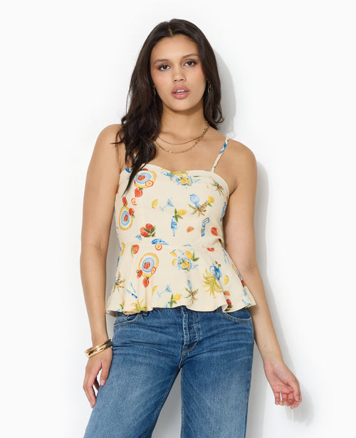 Top peplum à bretelles - PIMKIE - 1