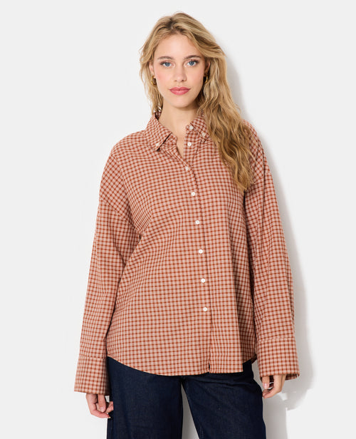 Chemise oversize motif carreaux - PIMKIE - 1