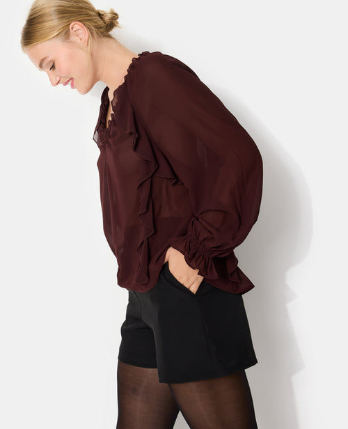 Blouse en voile avec volants et manches ballons - PIMKIE - 2