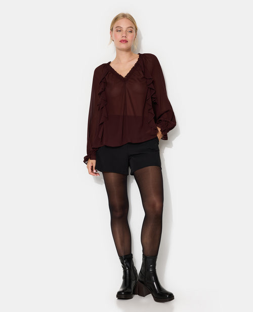 Blouse en voile avec volants et manches ballons - PIMKIE - 3