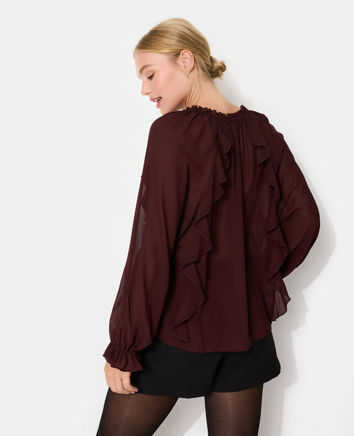 Blouse en voile avec volants et manches ballons - PIMKIE - 6