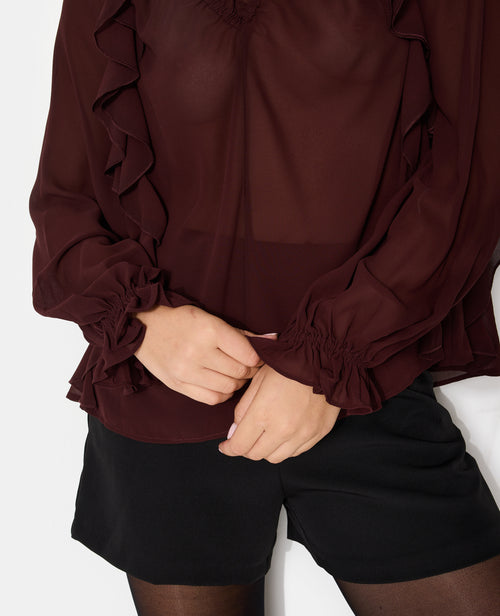 Blouse en voile avec volants et manches ballons - PIMKIE - 7