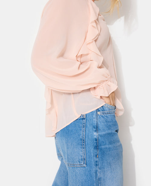 Blouse en voile avec volants et manches ballons - PIMKIE - 2