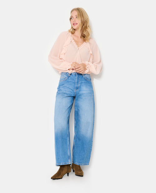 Blouse en voile avec volants et manches ballons - PIMKIE - 3