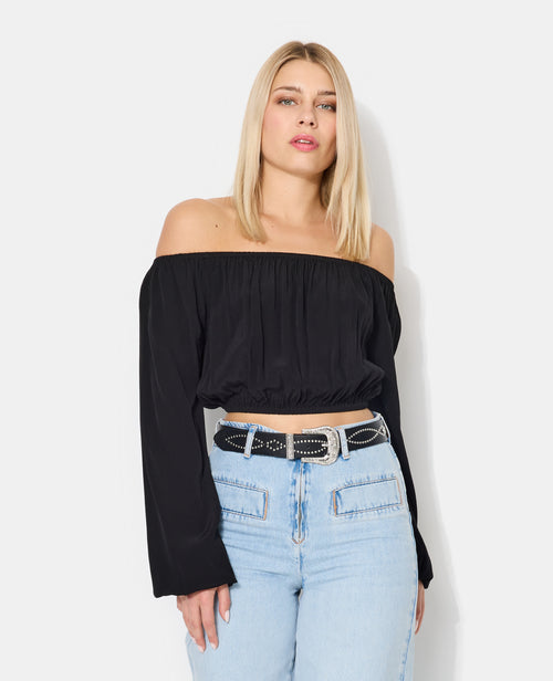 Blouse courte encolure Bardot - PIMKIE - 7
