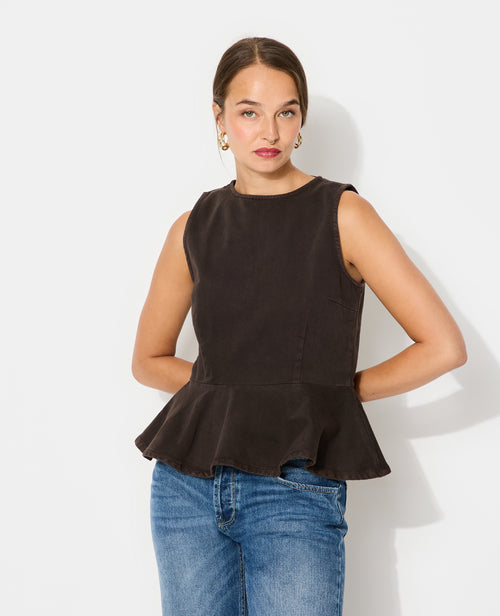 Top peplum en jean - PIMKIE - 7