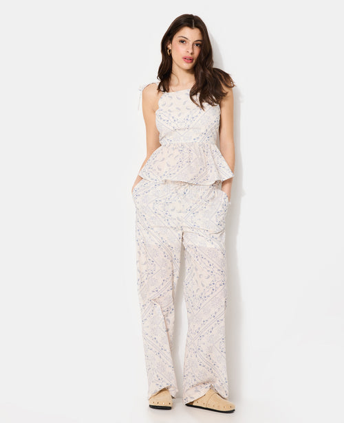 Top peplum motif fleurs et bandana - PIMKIE - 3