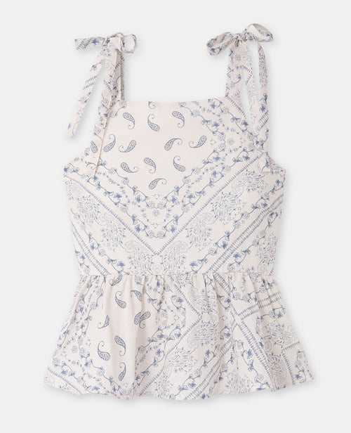 Top peplum motif fleurs et bandana - PIMKIE - 4