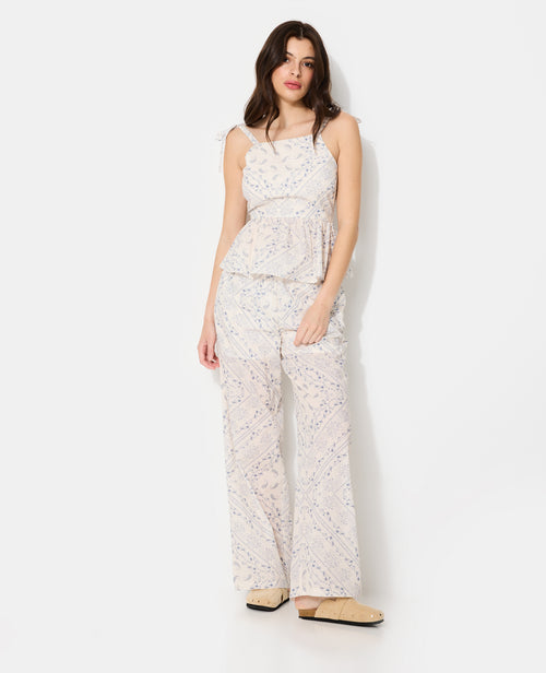 Top peplum motif fleurs et bandana - PIMKIE - 5