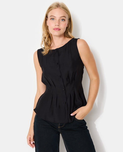 Top boutonné sans manches avec pinces - PIMKIE - 1