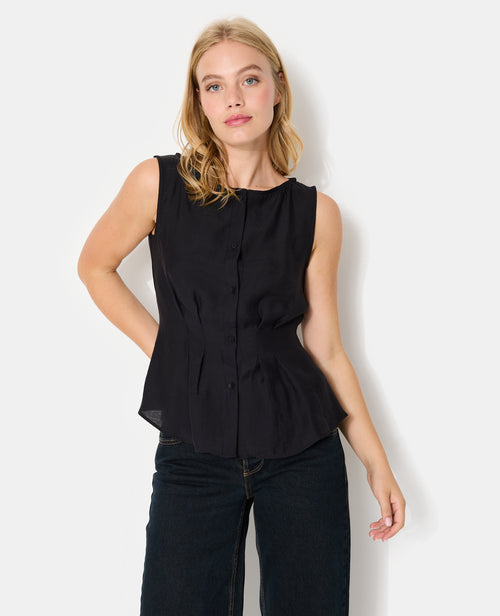 Top boutonné sans manches avec pinces - PIMKIE - 5