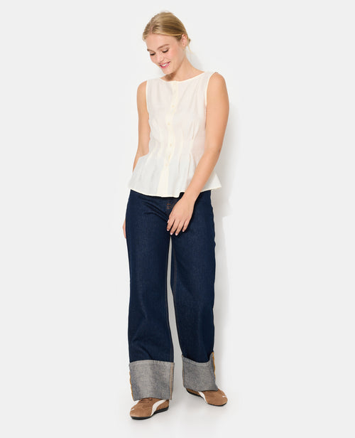 Top boutonné sans manches avec pinces - PIMKIE - 3