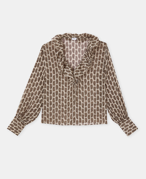 Blouse en voile avec volants motif cachemire - PIMKIE - 4