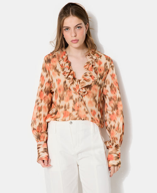 Blouse en voile avec motifs fleurs floues - PIMKIE - 1