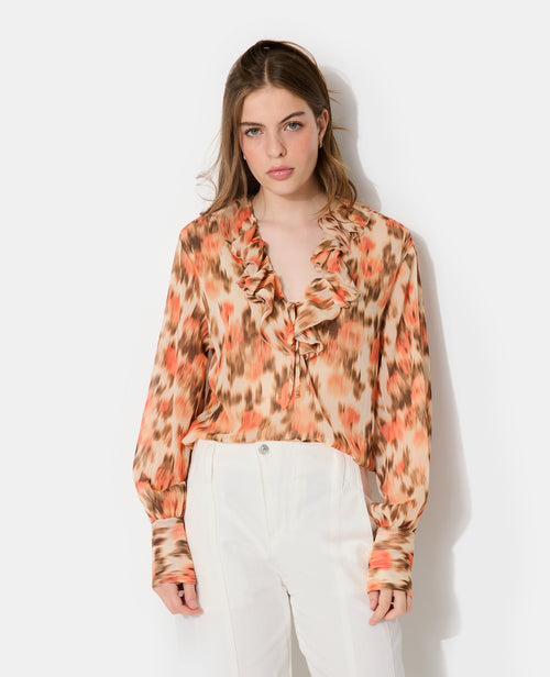 Blouse en voile avec motifs fleurs floues - PIMKIE - 5