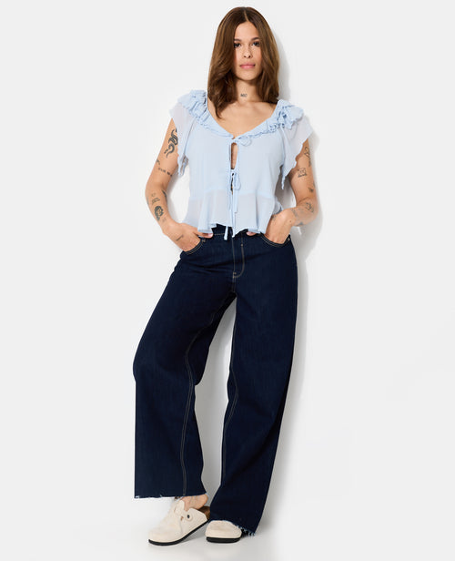 Blouse en voile avec volants et nouettes - PIMKIE - 3