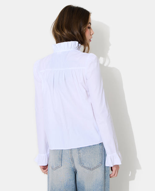 Chemise popeline avec volants - PIMKIE - 6