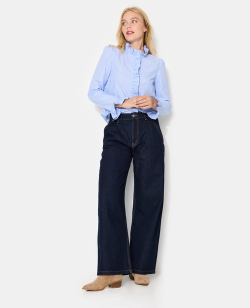 Chemise popeline rayée avec volants - PIMKIE - 3