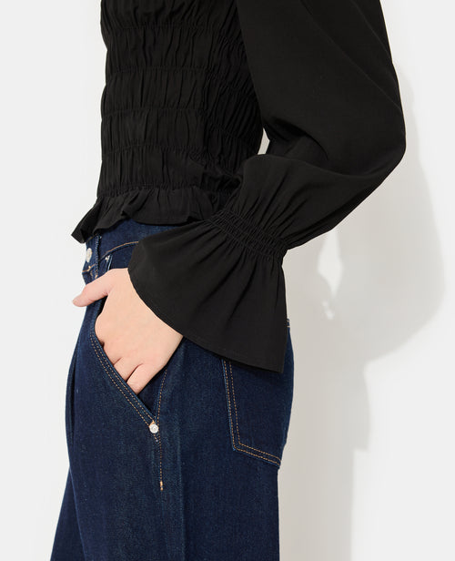 Blouse effet gaufré avec volants et manches ballons - PIMKIE - 7