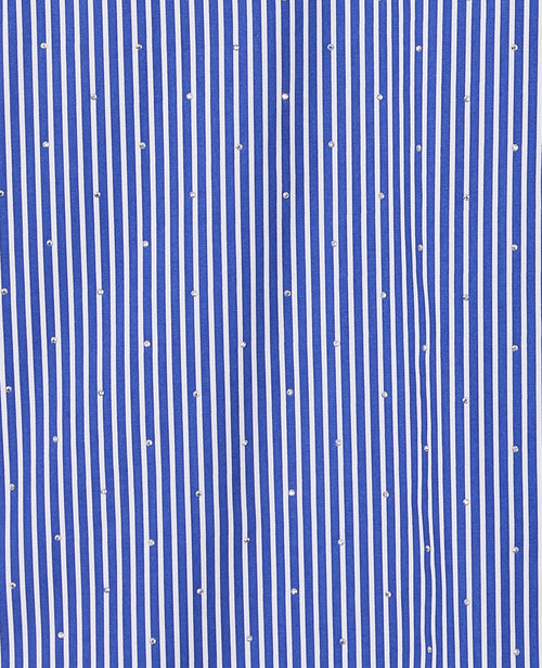 Chemise oversize rayée avec strass all over - PIMKIE - 8