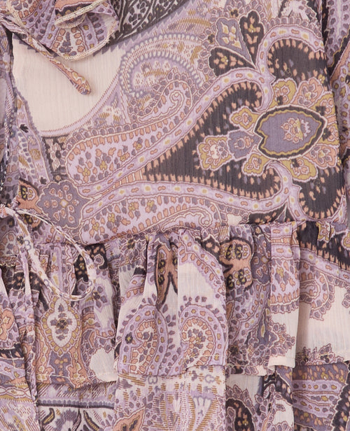 Blouse en voile avec volants et nouettes motif cachemire - PIMKIE - 8