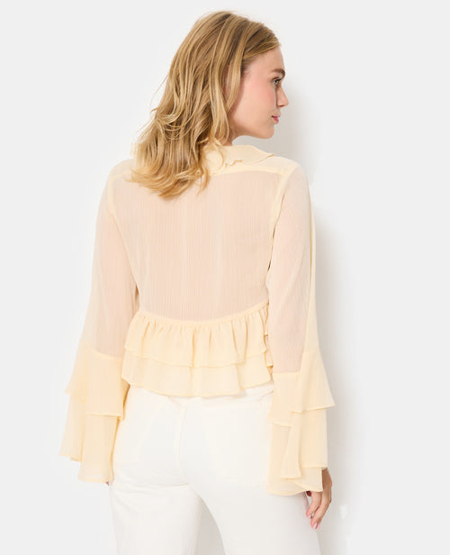 Blouse en voile avec volants et nouettes - PIMKIE - 6