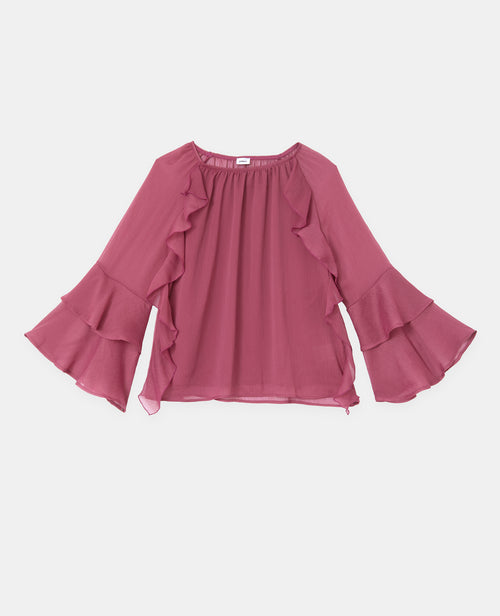 Blouse encolure Bardot en voile avec volants - PIMKIE - 4