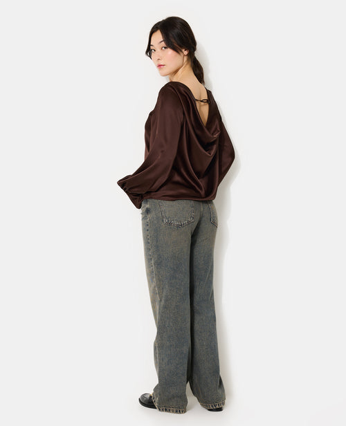 Blouse en satin avec dos dégagé - PIMKIE - 3