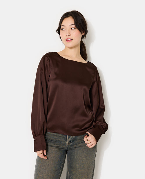 Blouse en satin avec dos dégagé - PIMKIE - 5